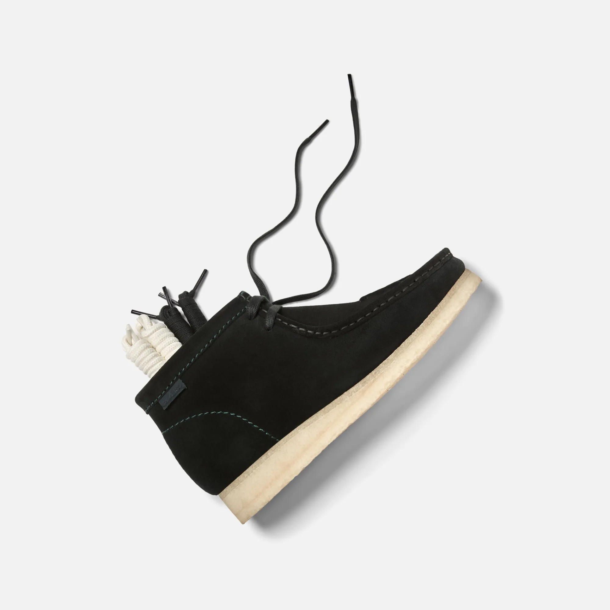 Cheap Kith & Clarks For New York Mets Wallabee Boot Dark Green Suede