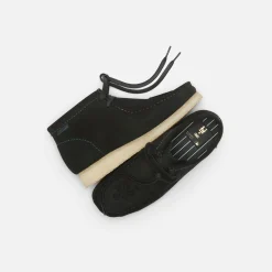 Cheap Kith & Clarks For New York Mets Wallabee Boot Dark Green Suede