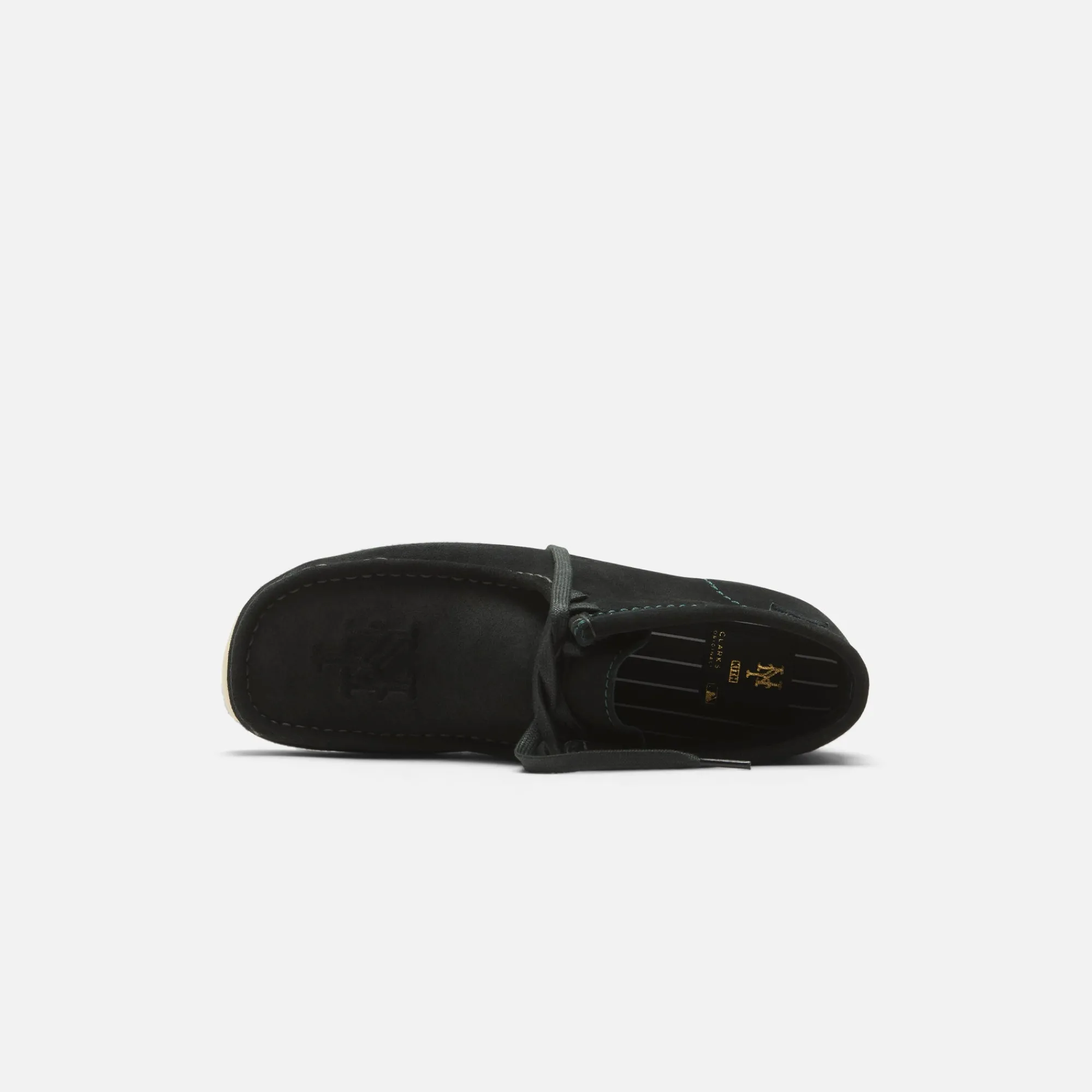 Cheap Kith & Clarks For New York Mets Wallabee Boot Dark Green Suede