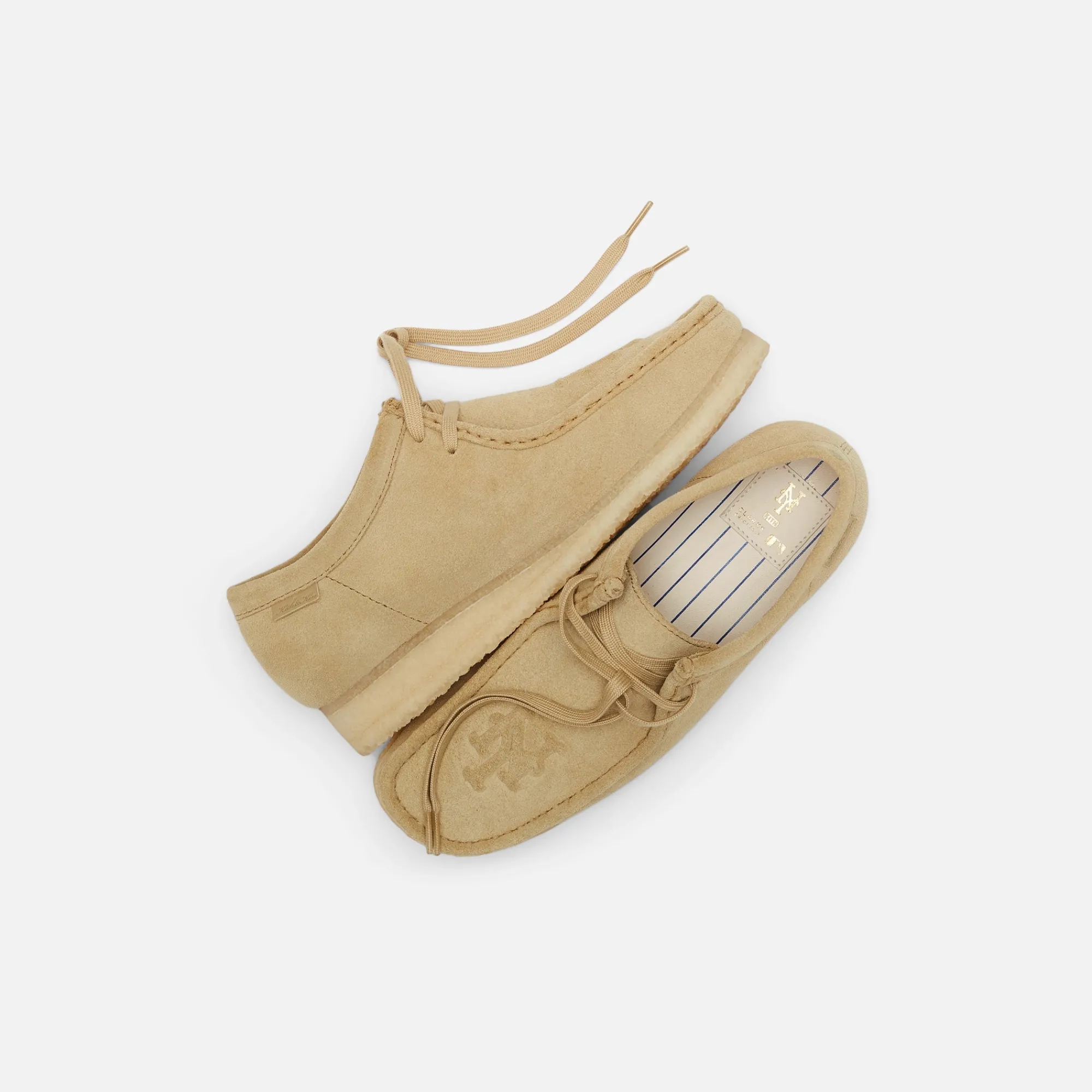 Hot Kith & Clarks For New York Mets Wallabee Maple Suede