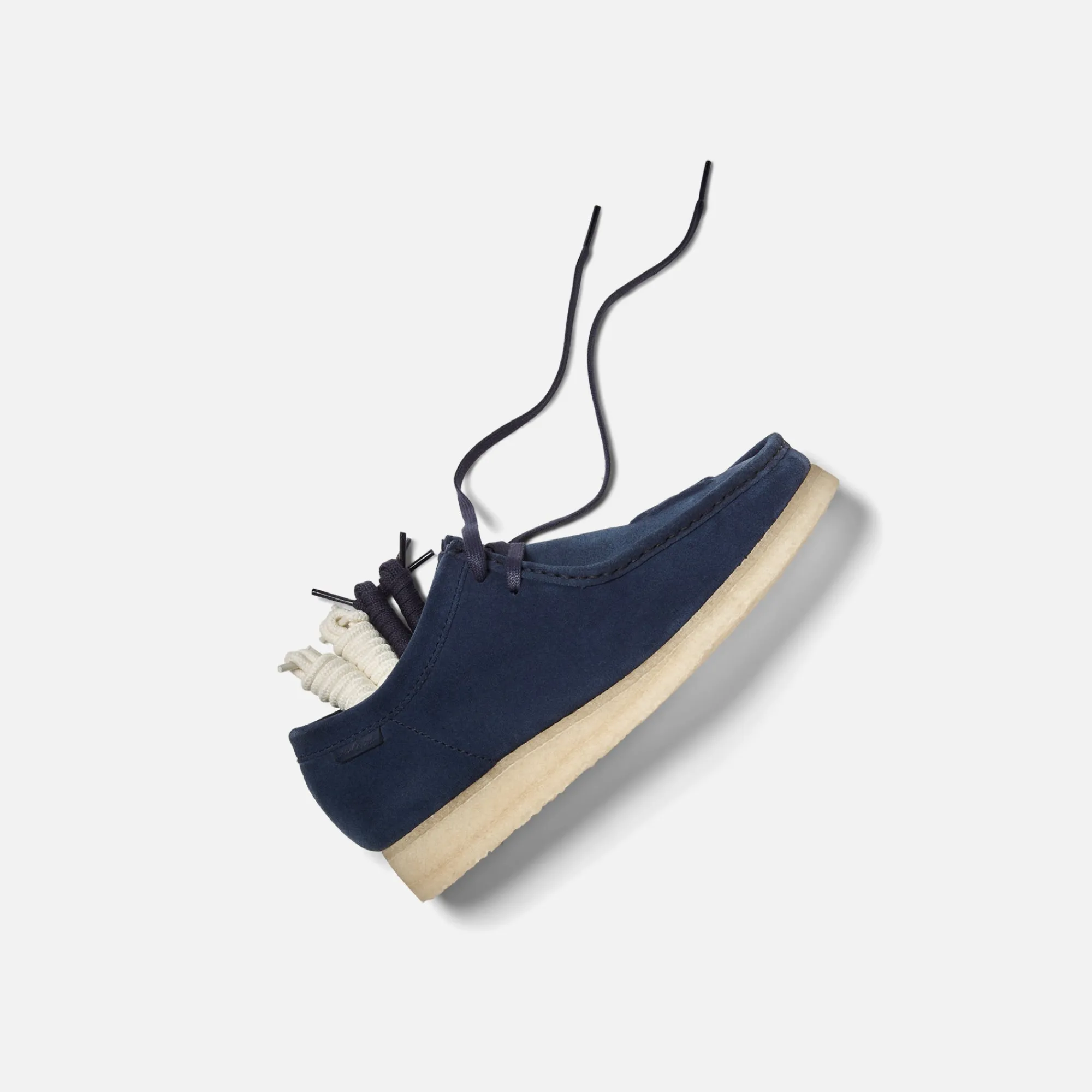 New Kith & Clarks For New York Yankees Wallabee Dark Blue Suede