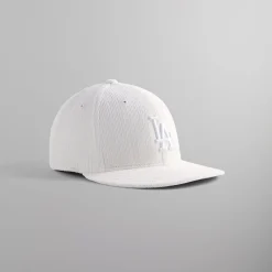 Cheap Kith & New Era For Los Angeles Dodgers Novelty Corduroy 59Fifty Low Profile Sandrift