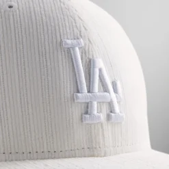Cheap Kith & New Era For Los Angeles Dodgers Novelty Corduroy 59Fifty Low Profile Sandrift