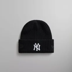 Shop Kith & New Era For New York Yankees Knit Beanie Black