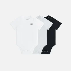 Flash Sale Kith Baby Core 3-Pack Onesies Black / White / Light Heather