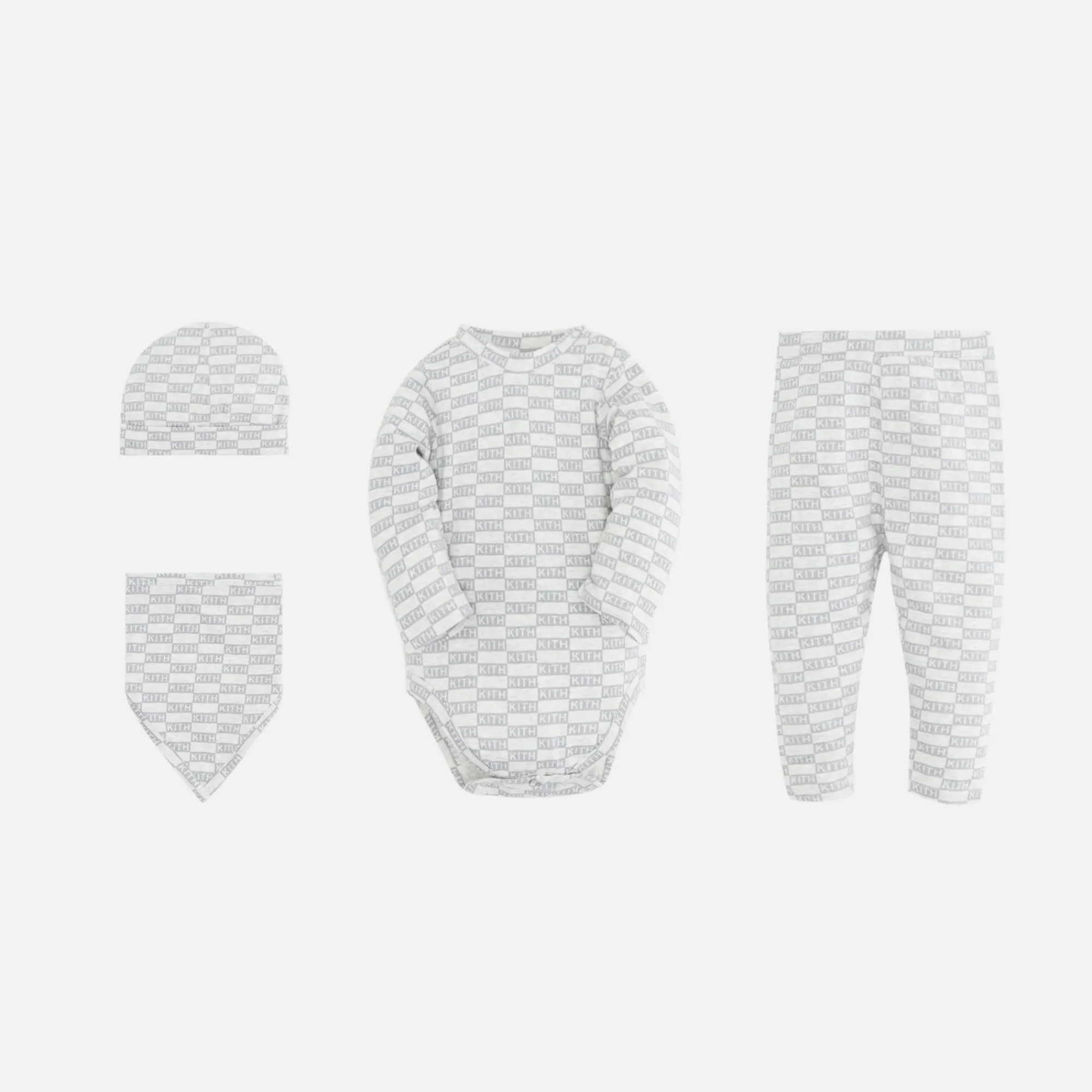 Shop Kith Baby Monogram Gift Set Light Heather Grey