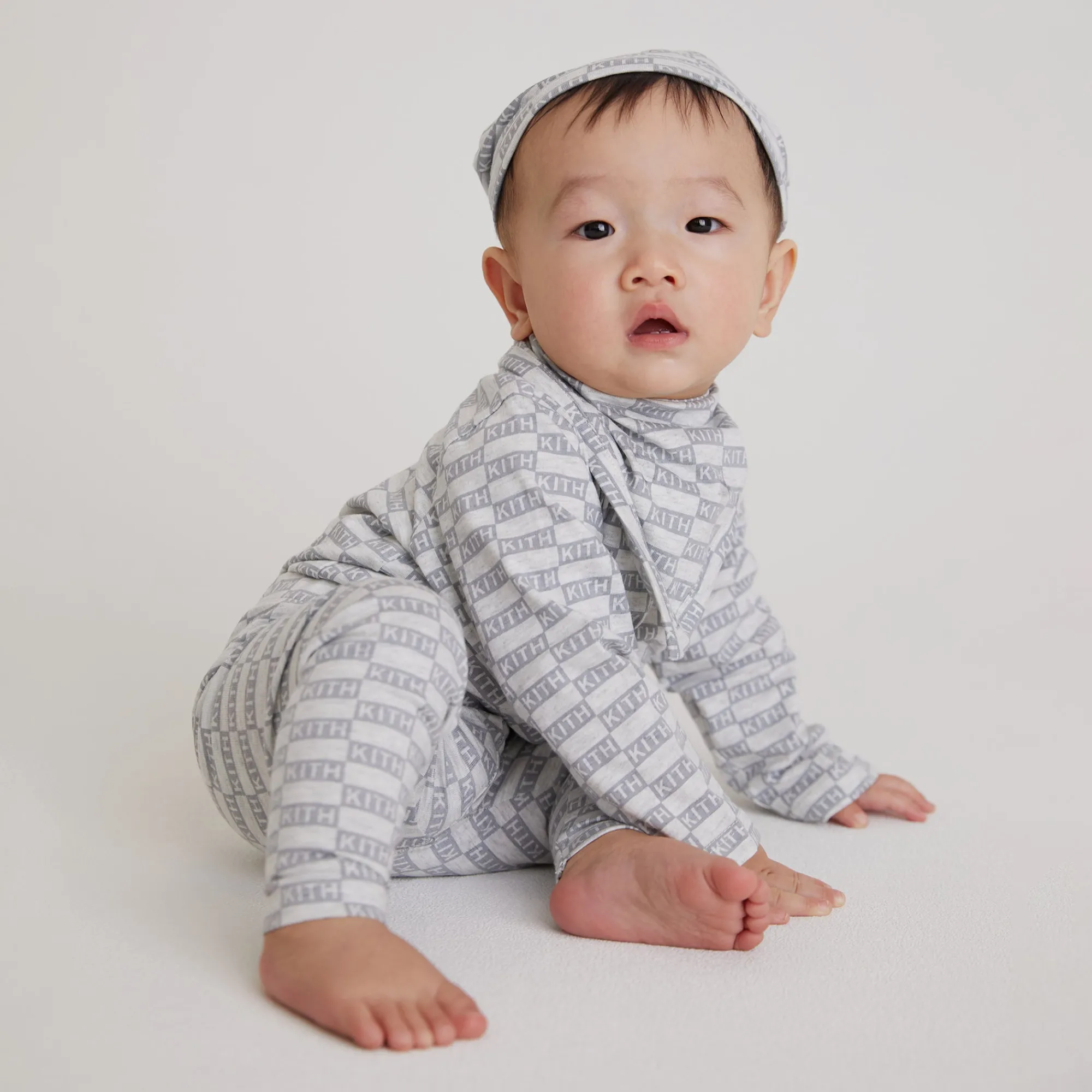 Shop Kith Baby Monogram Gift Set Light Heather Grey