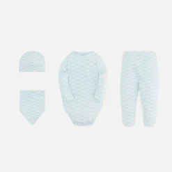 New Kith Baby Monogram Gift Set Sterling Blue