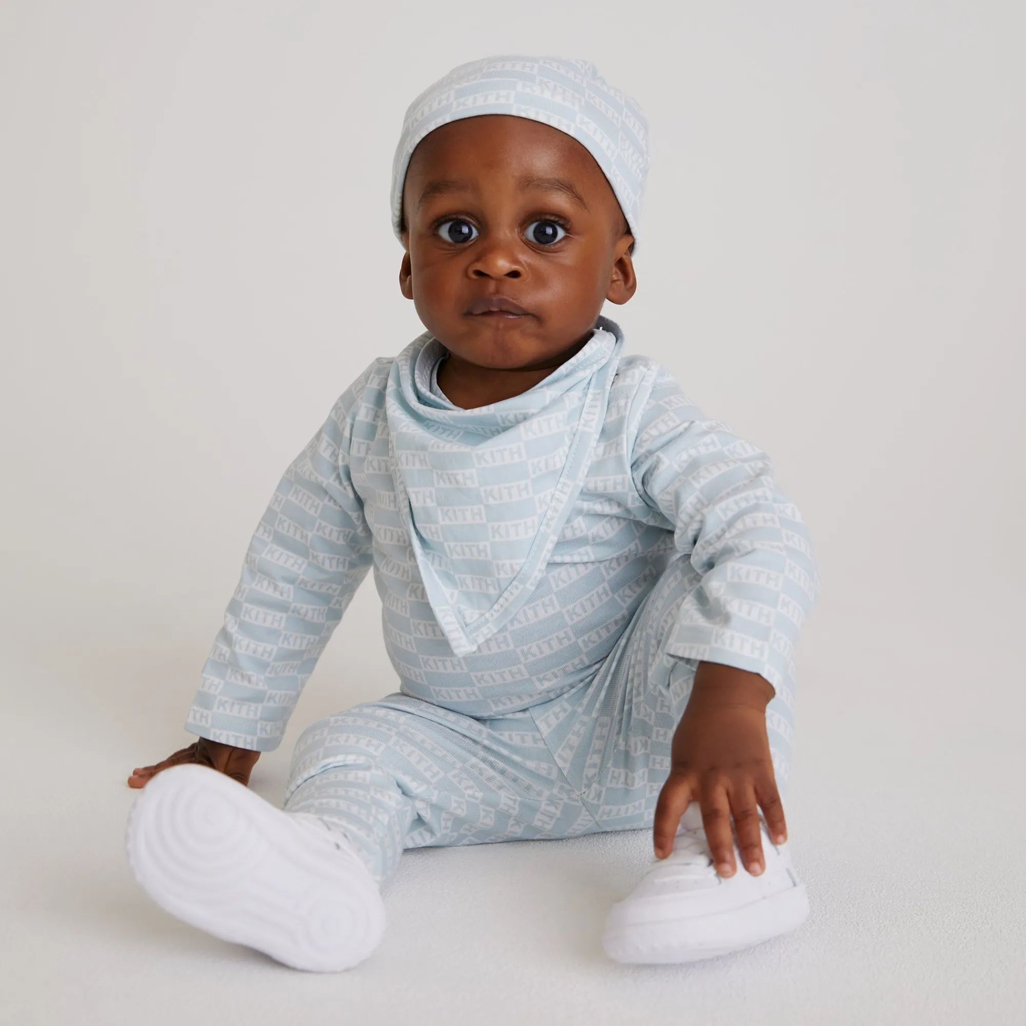 New Kith Baby Monogram Gift Set Sterling Blue