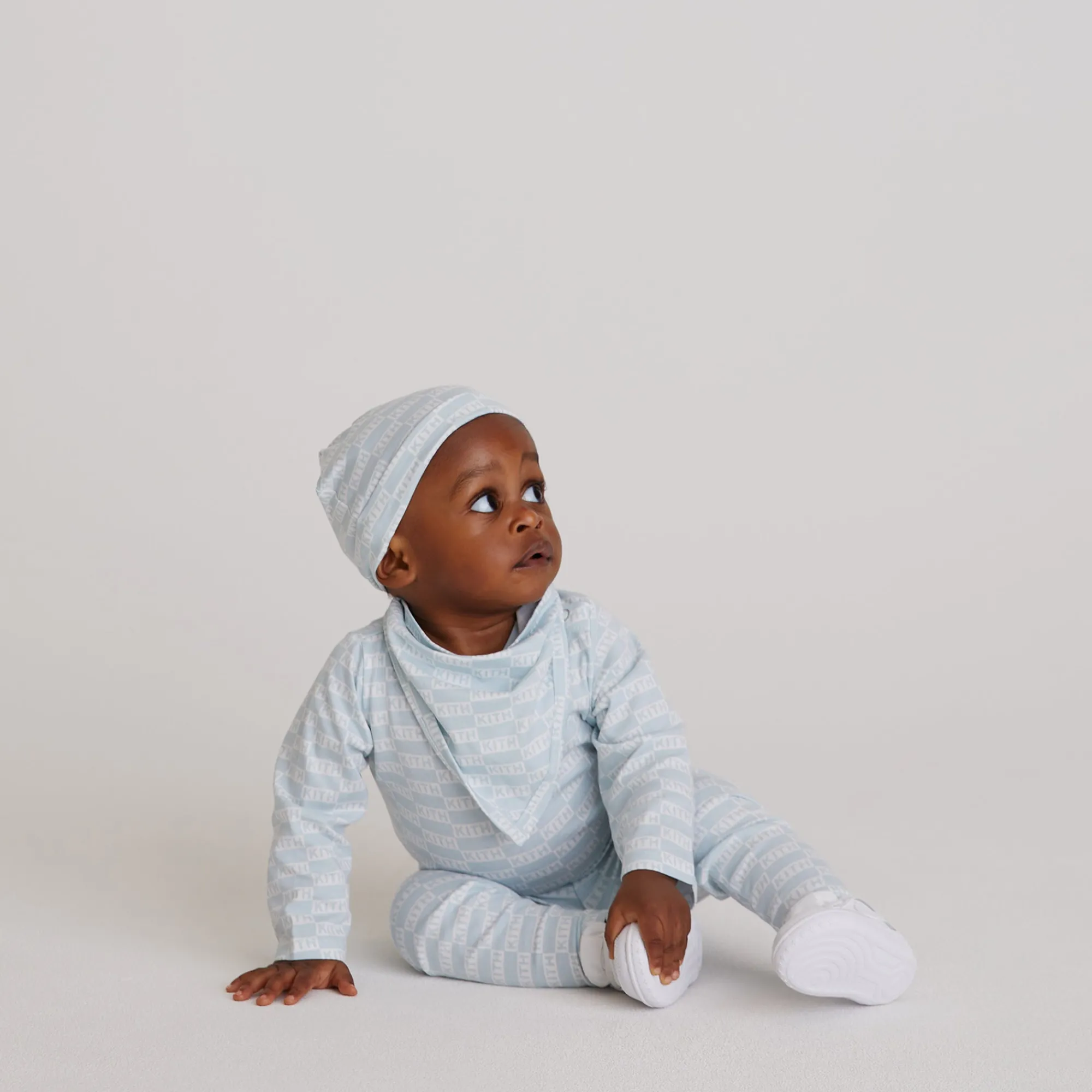 New Kith Baby Monogram Gift Set Sterling Blue