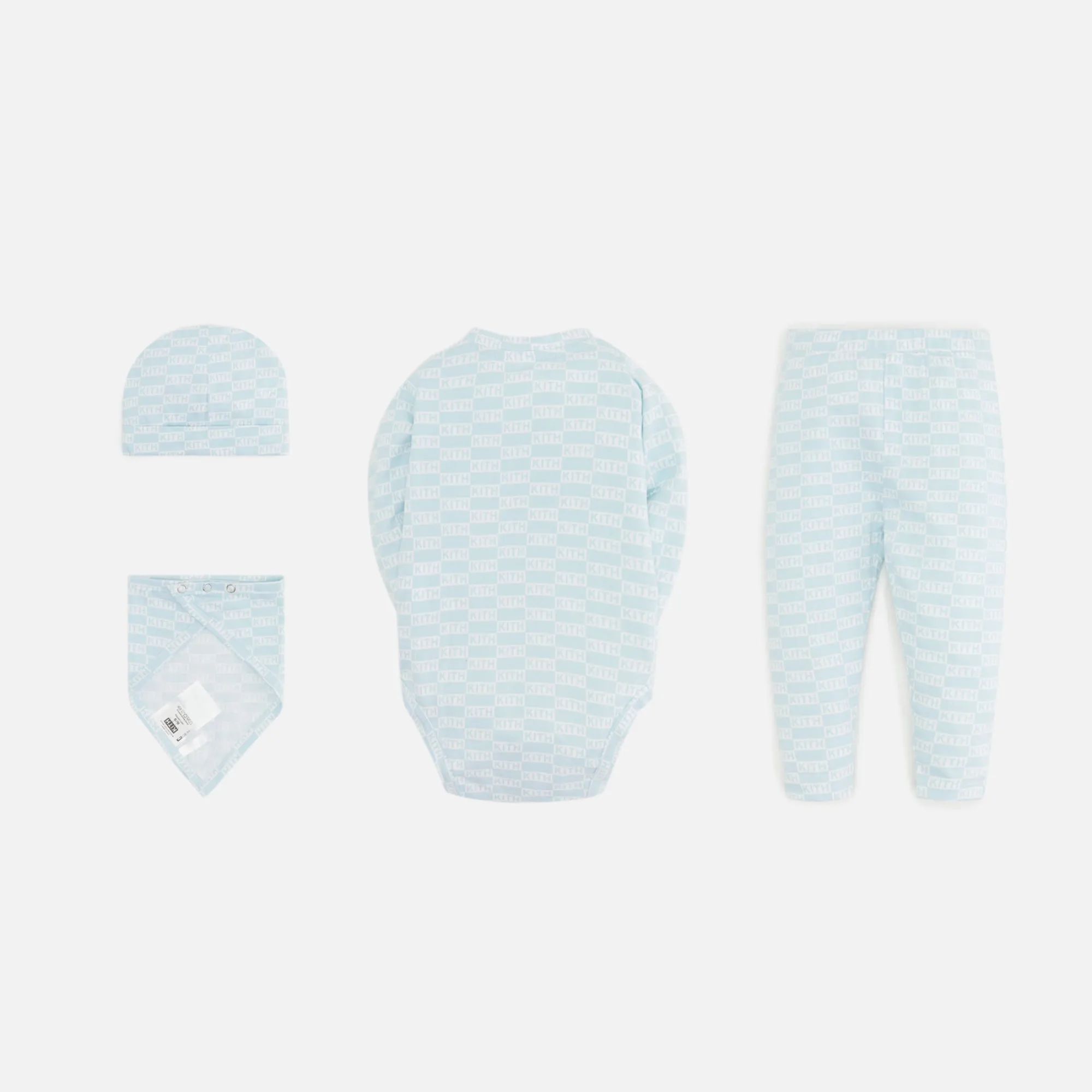New Kith Baby Monogram Gift Set Sterling Blue
