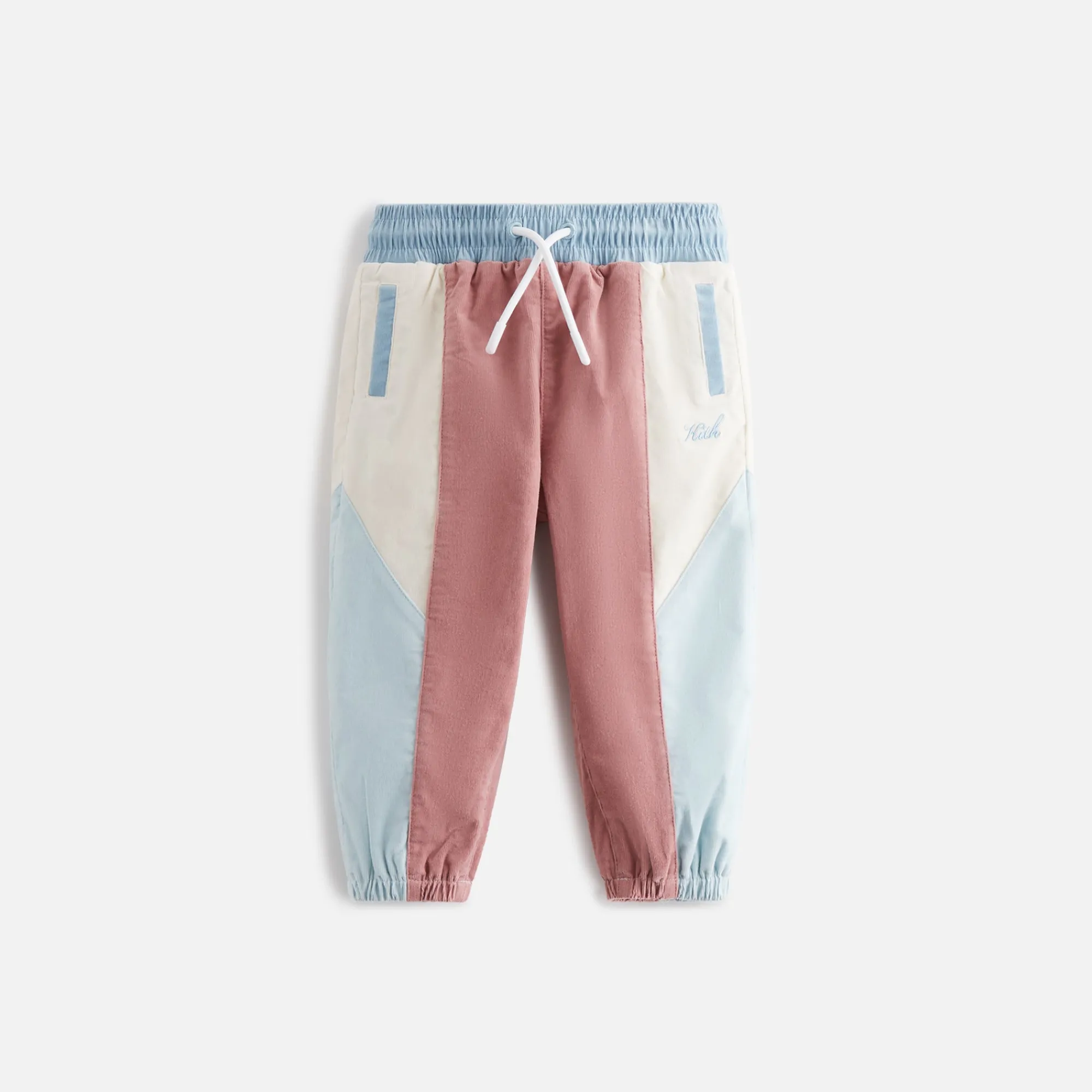 New Kith Baby Novelty Blocked Track Pant Pink Opal