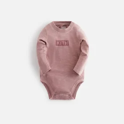 Clearance Kith Baby Slub Long Sleeves Onesie Dusty Quartz
