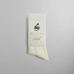 Cheap Kith Butterfly Classic Logo Socks White