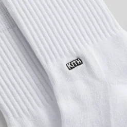 Online Kith Classic Half Crew 3 Pack Socks White