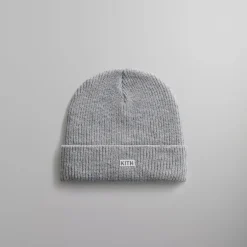 Cheap Kith Classic Rib Beanie Light Heather Grey