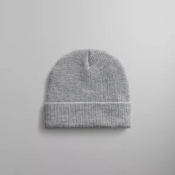Cheap Kith Classic Rib Beanie Light Heather Grey