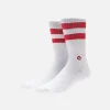 Clearance Kith Classics X Stance Fall '18 Crew Sock White / Red
