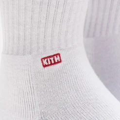 Clearance Kith Classics X Stance Fall '18 Crew Sock White / Red