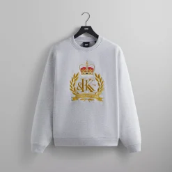 Fashion Kith Crest Crewneck Light Heather Grey