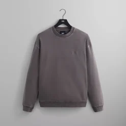 Flash Sale Kith Crystal Wash Interlock Vintage Crewneck Thunder