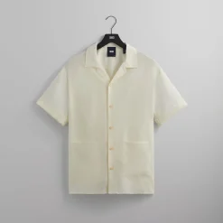 Clearance Kith Cupro Linen Reade Shirt Sandrift