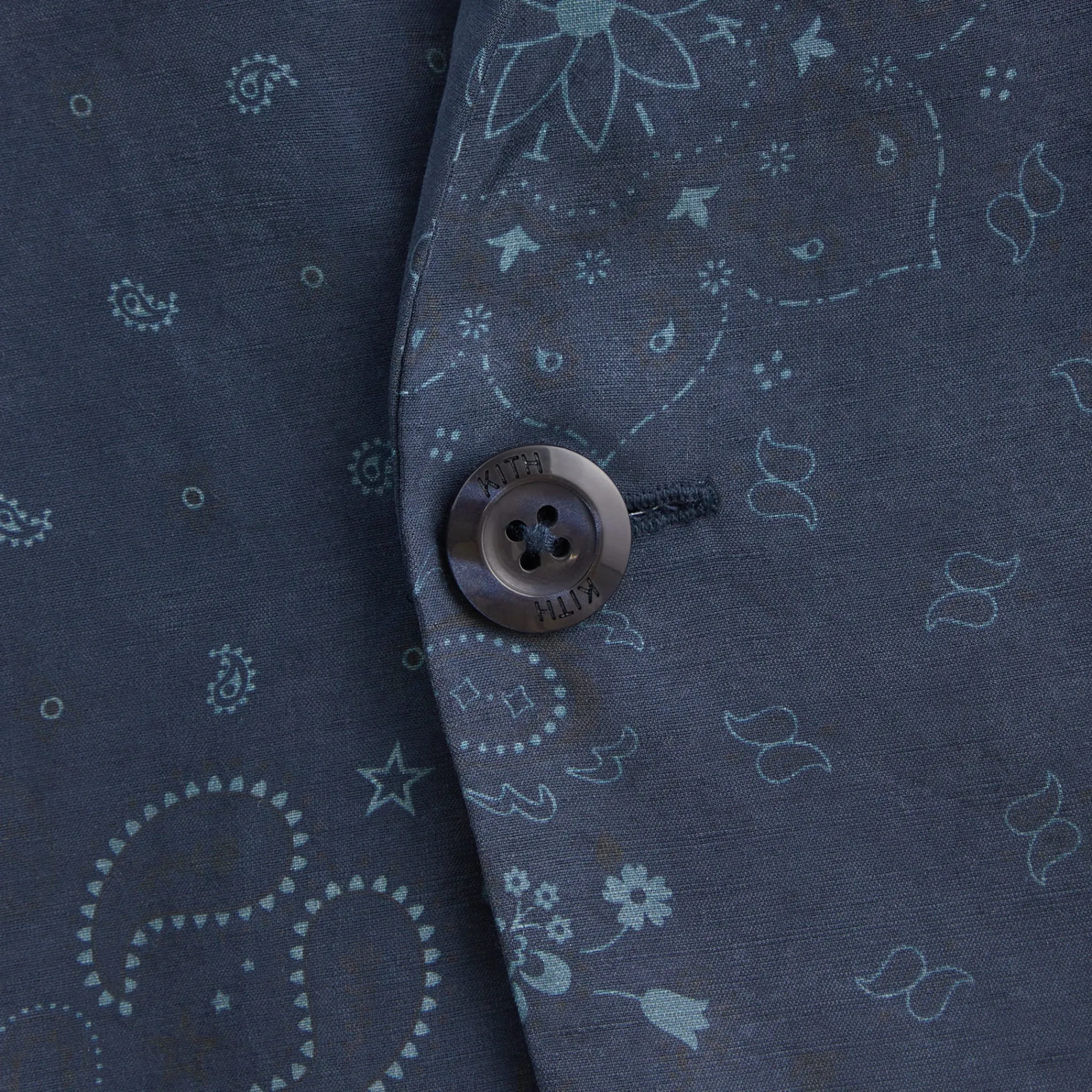 Online Kith Cupro Linen Thompson Crossover Shirt Nocturnal