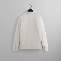 Outlet Kith Embroidered Voile Long Sleeve Thompson Camp Collar Shirt Whisper