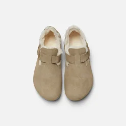 Cheap Kith For Birkenstock London Shearling Faded Khaki