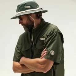 Outlet Kith For Columbia Pfg Short Sleeve Shirt Surplus Green