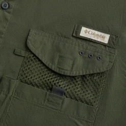 Outlet Kith For Columbia Pfg Short Sleeve Shirt Surplus Green