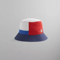 Cheap Kith For Wilson Emblem Logo Colorblocked Bucket Hat Rival