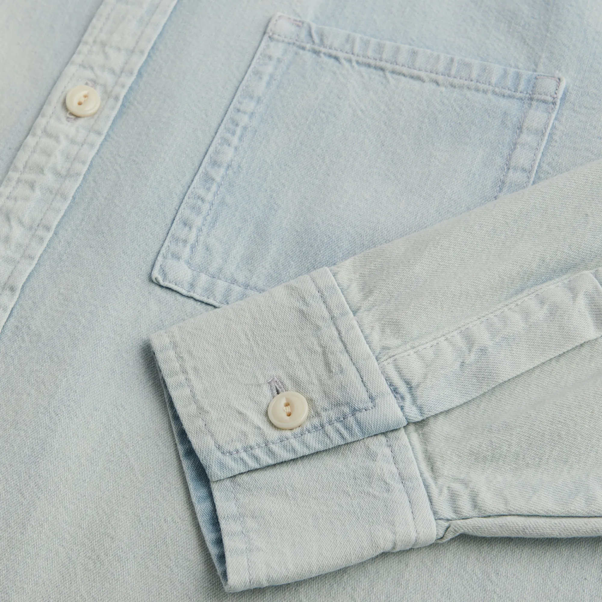 Discount Kith Ginza Buttondown Light Indigo