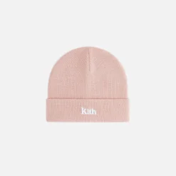 Best Kith Kids Classic Serif Logo Beanie Rose