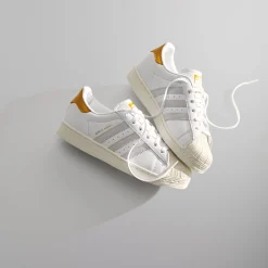 Cheap Kith Kids Classics For Adidas Originals Pre-School Superstar White / Off White