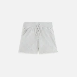 Cheap Kith Kids Monogram Terry Short Light Heather Grey