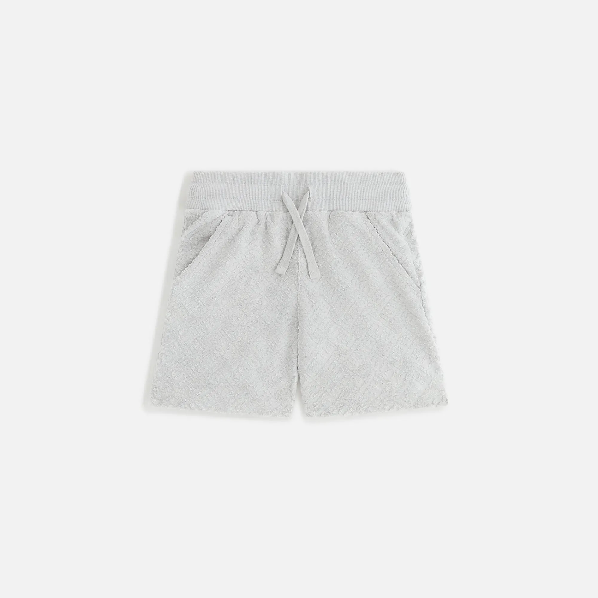 Cheap Kith Kids Monogram Terry Short Light Heather Grey