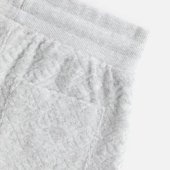 Cheap Kith Kids Monogram Terry Short Light Heather Grey