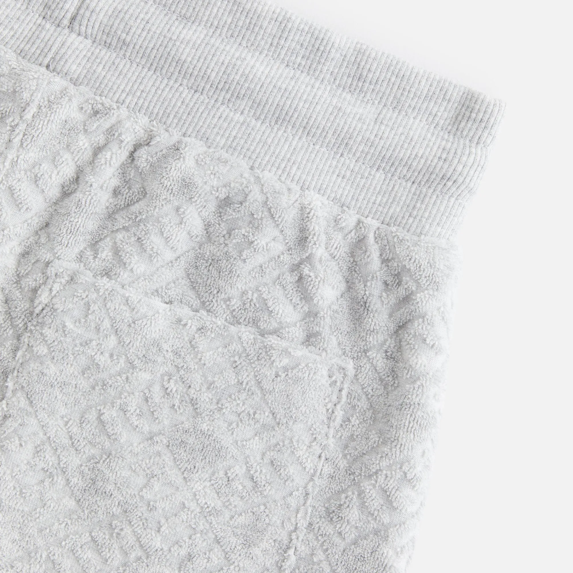 Cheap Kith Kids Monogram Terry Short Light Heather Grey
