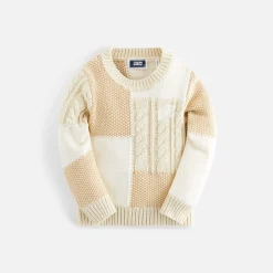 Online Kith Kids Patchwork Knit Crewneck Durum
