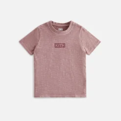 Fashion Kith Kids Slub Classic Logo Tee Dusty Quartz