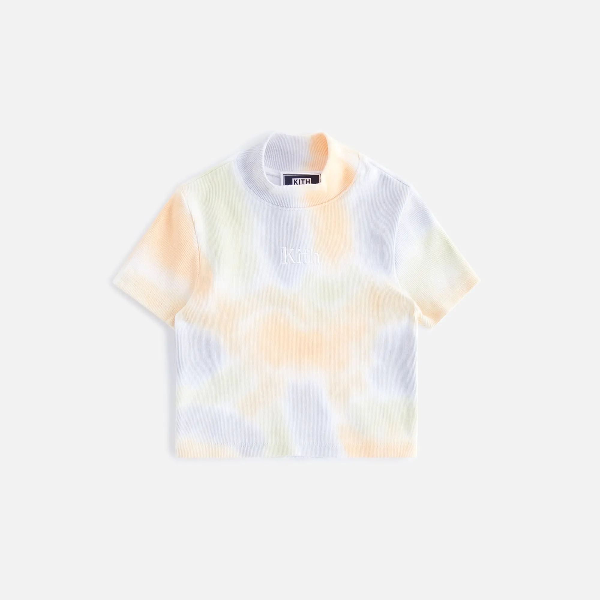 Fashion Kith Kids Tie-Dye Fitted Mockneck Tee Mint