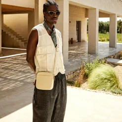 Hot Kith Leather Sherman Bag Sandrift