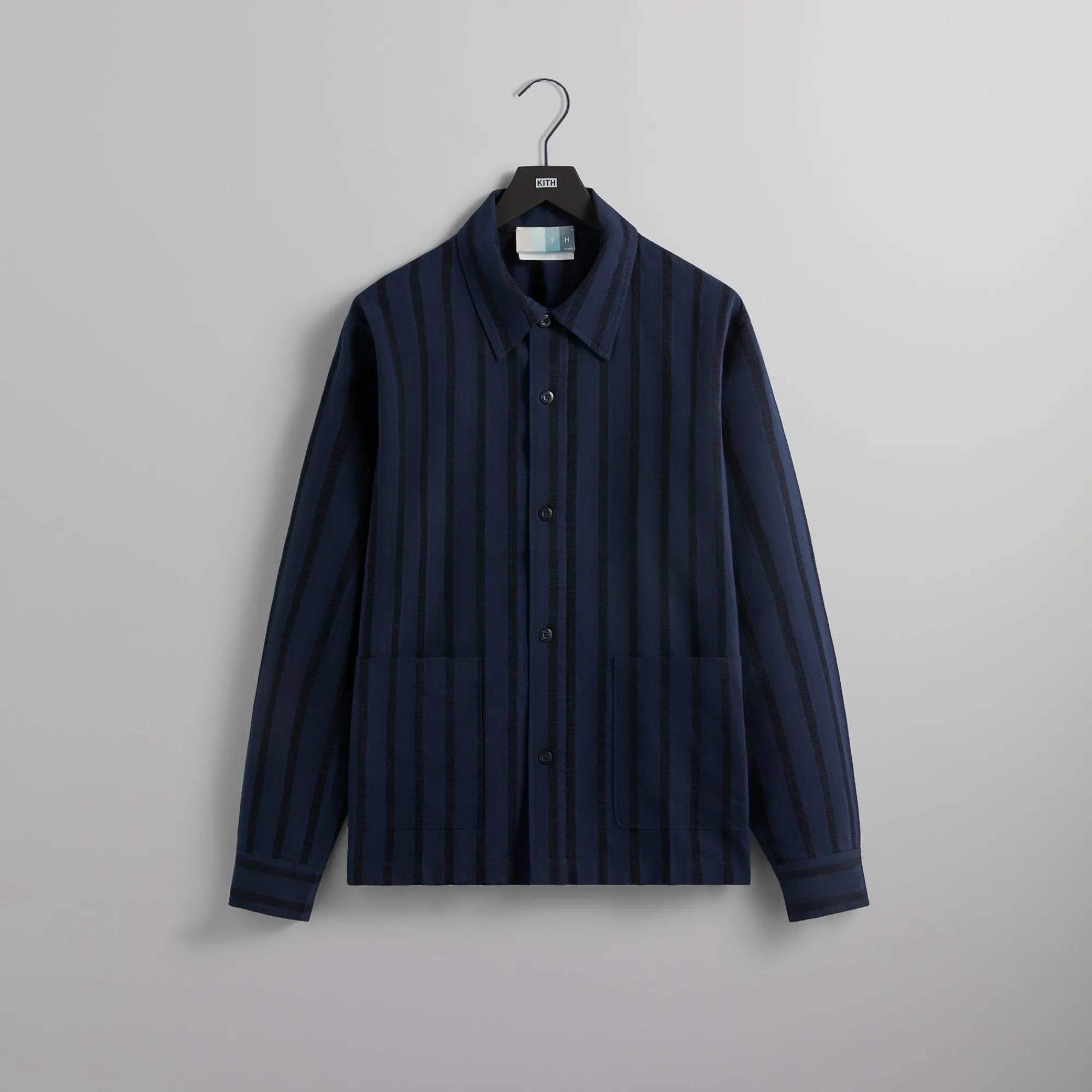 Flash Sale Kith L/S Poplin Boxy Collared Overshirt Nocturnal