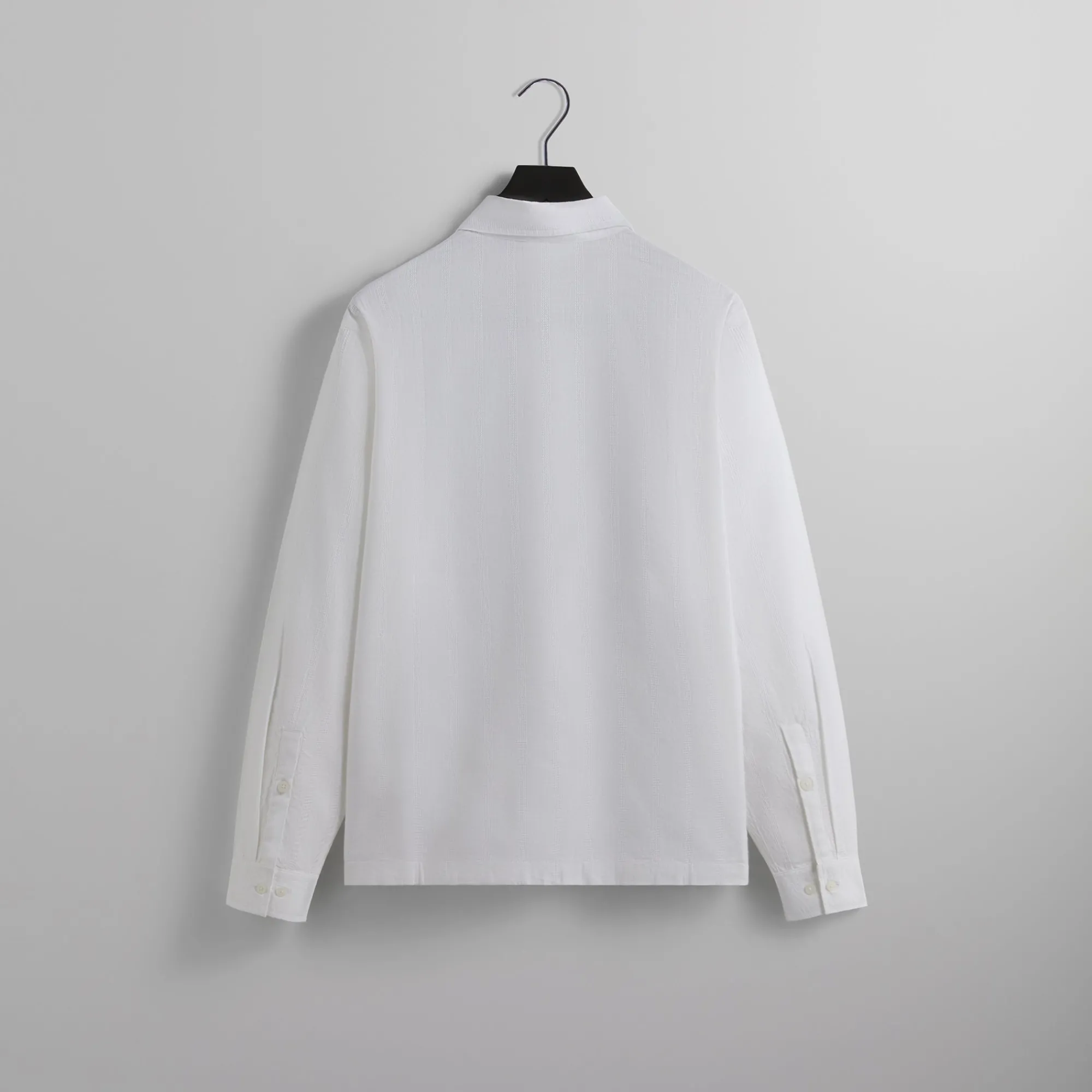 Flash Sale Kith L/S Poplin Boxy Collared Overshirt White