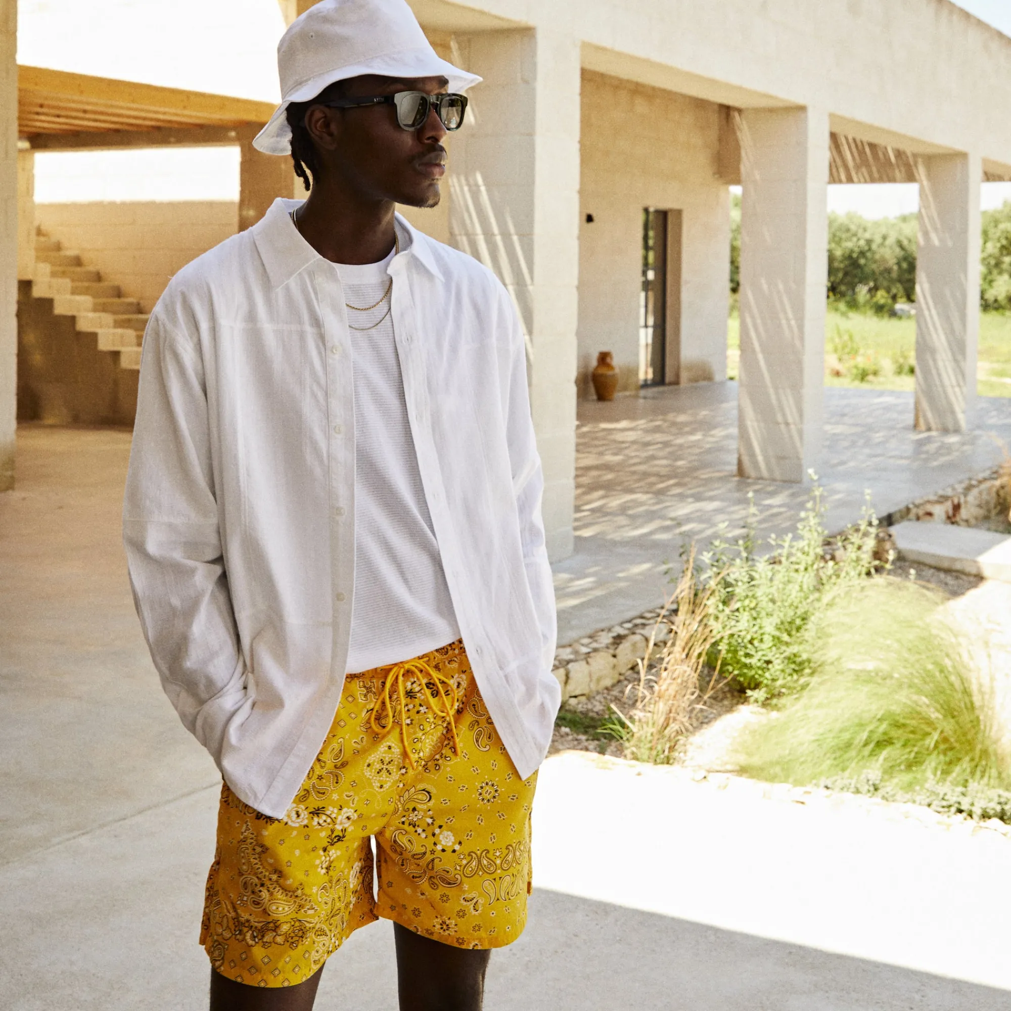 Fashion Kith Mixed Dobby Apollo L/S Shirt White
