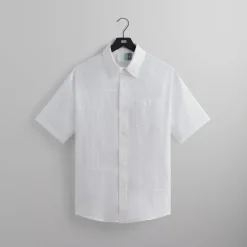 Sale Kith Mixed Dobby Apollo Shirt White