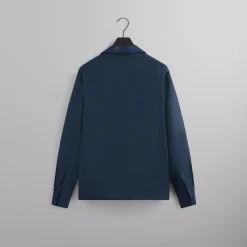 Sale Kith Monogram Silk L/S Thompson Camp Collar Shirt Nocturnal