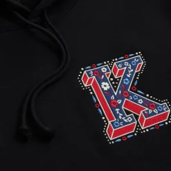 Outlet Kith Needlepoint Hoodie Black