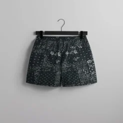 Outlet Kith Paisley Collins Swim Short Black